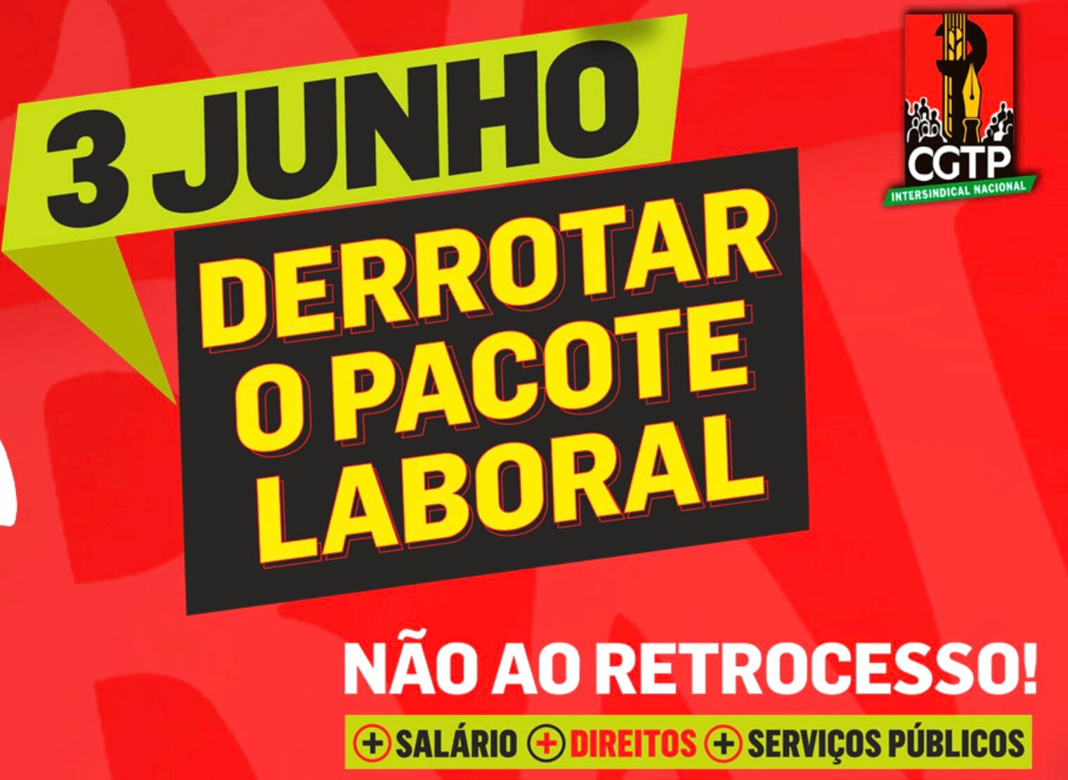 PRÉ-AVISO DE GREVE GERAL - DIA 3 DE JUNHO DE 2026